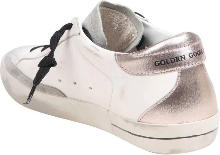 Golden Goose Wit IJs Leren Sneakers Ronde Neus Multicolor Dames