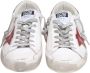 Golden Goose Wit Rood Goud Leren Sneakers Ronde Neus White Heren - Thumbnail 3