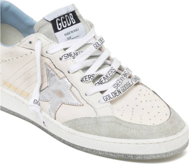 Golden Goose Witte Ball Star Leren Sneakers Multicolor Dames