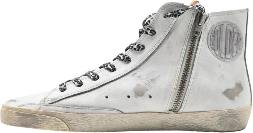 Golden Goose Witte Blauwe Sneakers Francy Stijl White Dames