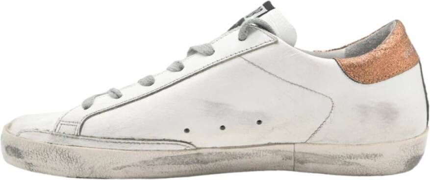 Golden Goose Witte Bronzen Glitter Ster Sneakers White Dames