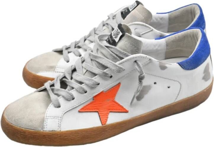 Golden Goose Witte Bruine Superstar Sneakers White Heren