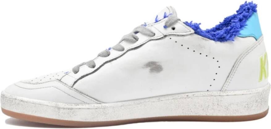 Golden Goose Witte en Blauwe Ballstar Sneakers White Dames