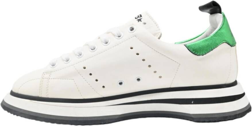 Golden Goose Witte en Groene Starter Sneakers White Dames