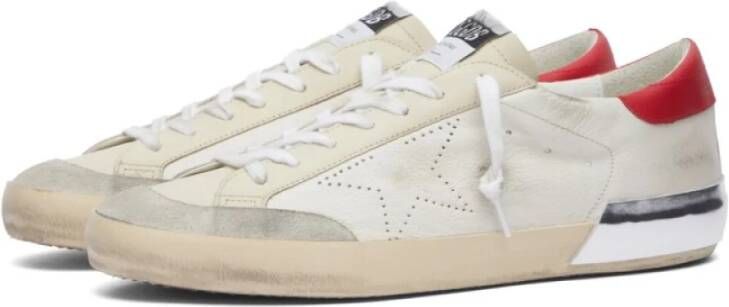 Golden Goose Witte en rode sneakers White Heren