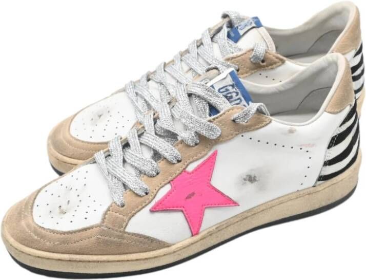 Golden Goose Witte Fluo Zebra Sneakers Multicolor Dames