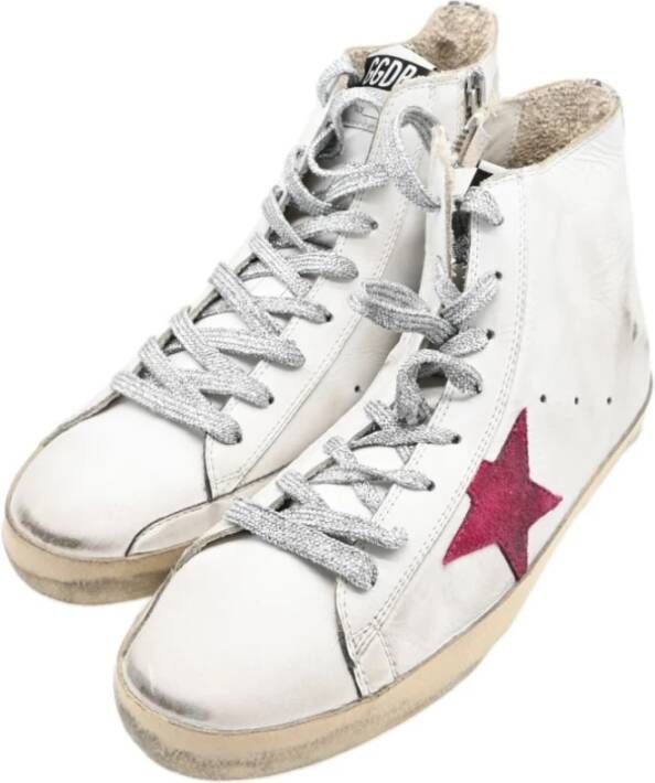 Golden Goose Witte Fucsia Ster Sneakers White Dames