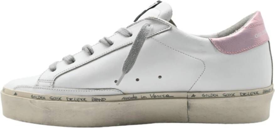 Golden Goose Witte Glitter en Roze Sneakers White Dames