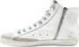 Golden Goose Witte Glitter Groene High Top Sneakers White Dames - Thumbnail 2