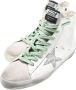 Golden Goose Witte Glitter Groene High Top Sneakers White Dames - Thumbnail 3