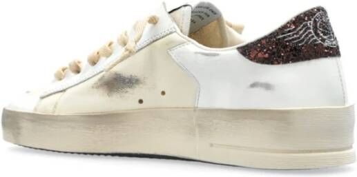 Golden Goose Witte Glitter Ster Sneakers White Dames