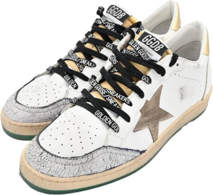 Golden Goose Witte Gouden Ballstar Sneakers White Dames