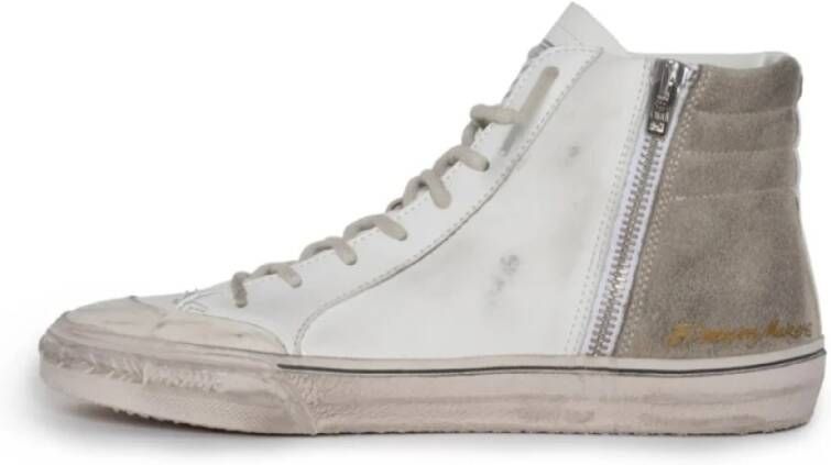 Golden Goose Witte hoge sneakers met ster White Heren