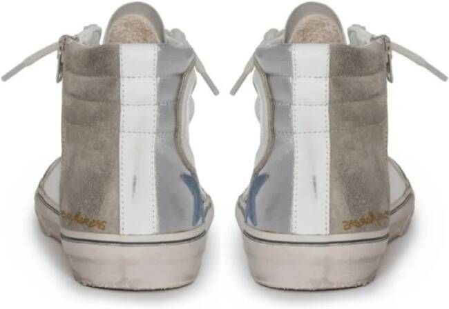 Golden Goose Witte hoge sneakers met ster White Heren