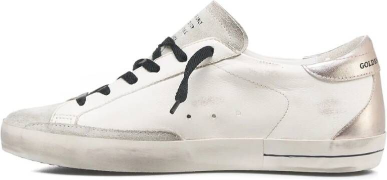 Golden Goose Witte Leren Sneakers Distressed Finish White Dames