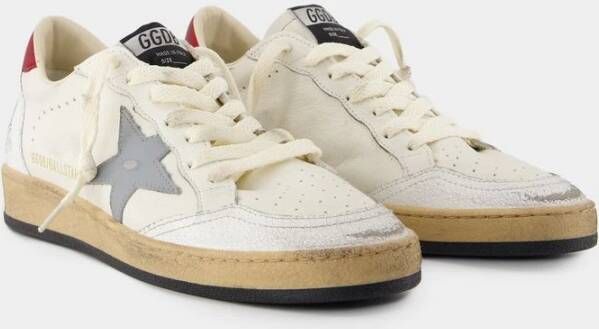 Golden Goose Witte Leren Ball Star Sneakers White Heren