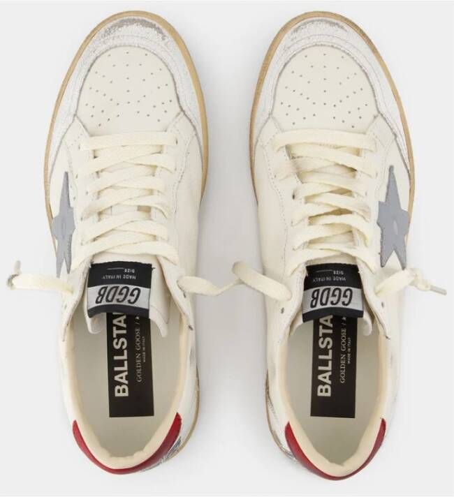 Golden Goose Witte Leren Ball Star Sneakers White Heren