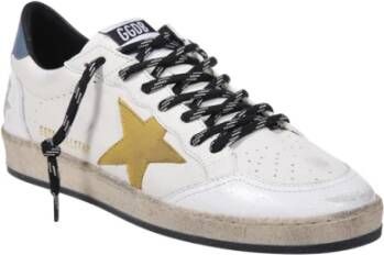 Golden Goose Witte Leren Ball Star Sneakers White Heren