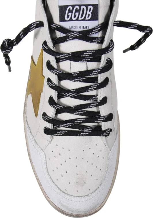 Golden Goose Witte Leren Ball Star Sneakers White Heren