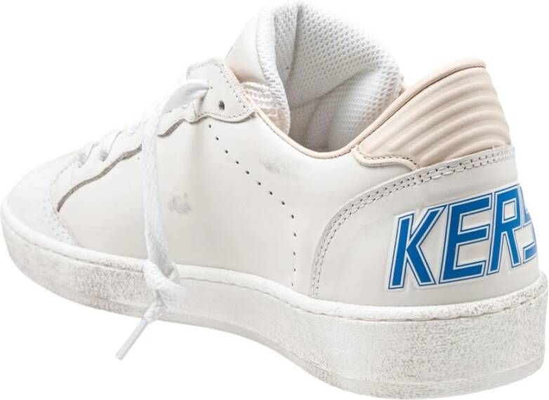 Golden Goose Witte Leren Ballstar Sneakers Bluette Ster White Heren