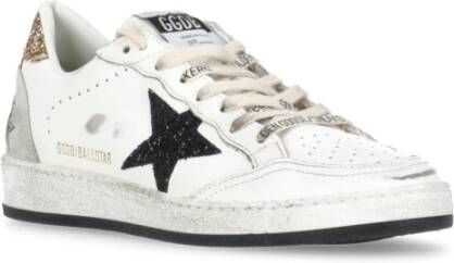 Golden Goose Witte Leren Glitter Sneakers White Dames