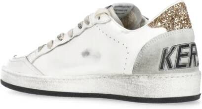 Golden Goose Witte Leren Glitter Sneakers White Dames