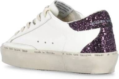 Golden Goose Witte Leren Glitter Ster Sneakers White Dames