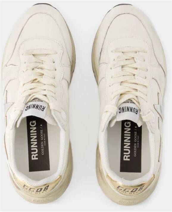 Golden Goose Witte Leren Hardloopschoenen Ronde Neus Wit Dames