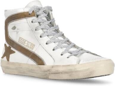 Golden Goose Witte Leren High-Top Sneakers White Dames