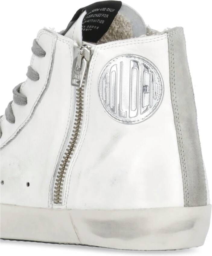 Golden Goose Witte Leren Hoge Sneakers White Dames