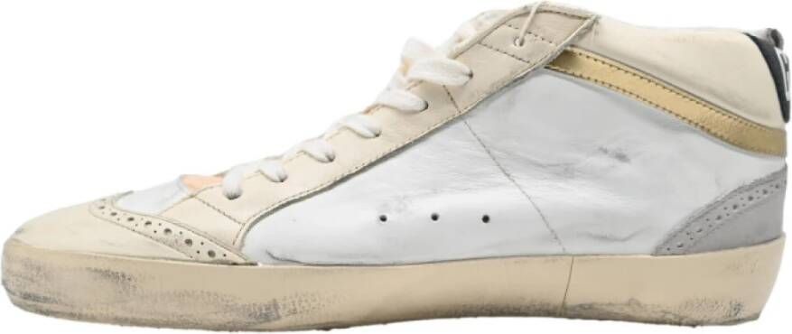 Golden Goose Witte Leren Mid Star Sneakers Multicolor Heren