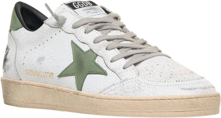 Golden Goose Witte Leren Sneakers met Contrasterende Details White Heren