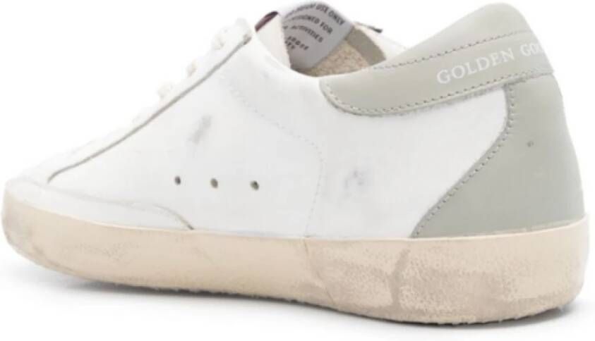 Golden Goose Witte Leren Sneakers met Frontsluiting White Dames