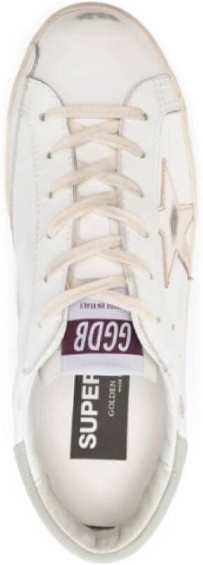 Golden Goose Witte Leren Sneakers met Frontsluiting White Dames