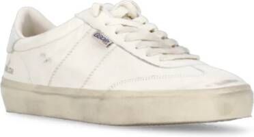 Golden Goose Witte leren sneakers met gebruikt effect White Heren