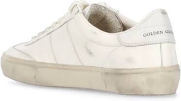 Golden Goose Witte leren sneakers met gebruikt effect White Heren