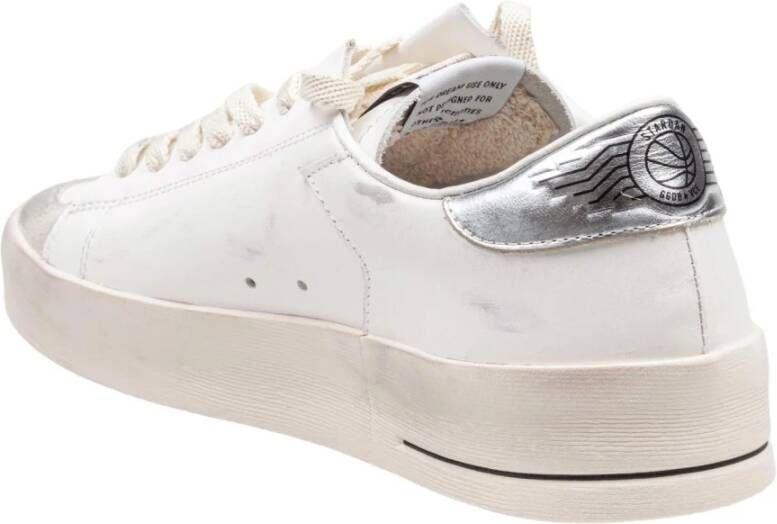 Golden Goose Witte leren sneakers met grijze ster White Heren