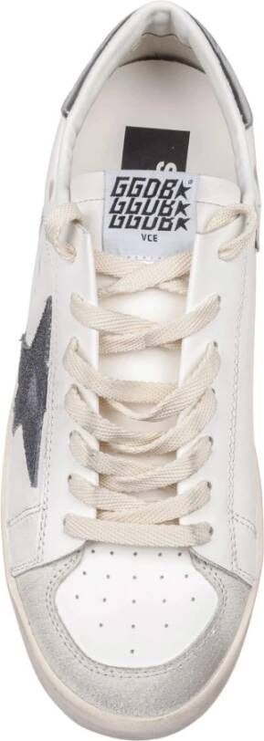 Golden Goose Witte leren sneakers met grijze ster White Heren