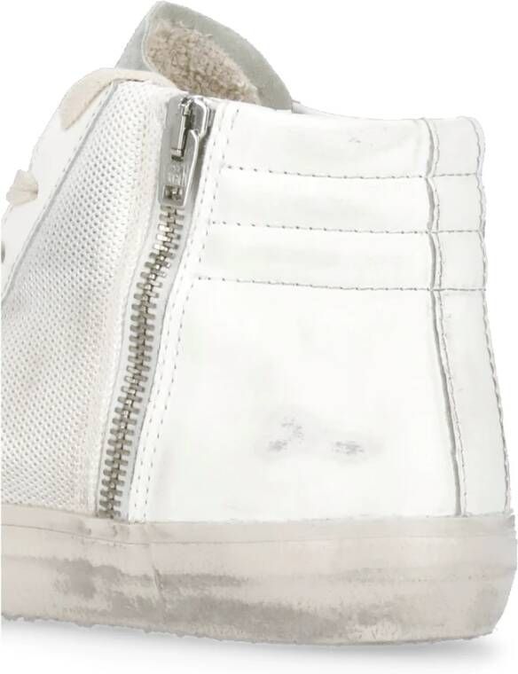 Golden Goose Witte Leren Sneakers met Iconische Ster Multicolor Dames