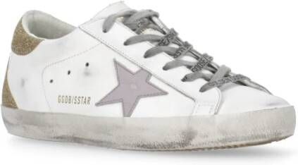 Golden Goose Witte Leren Sneakers met Iconische Ster White Dames