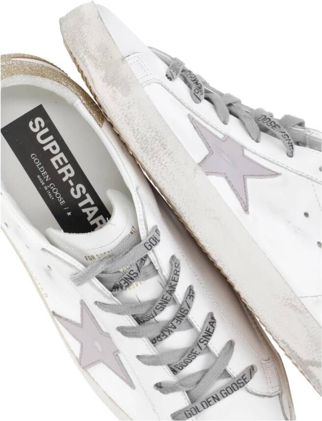 Golden Goose Witte Leren Sneakers met Iconische Ster White Dames