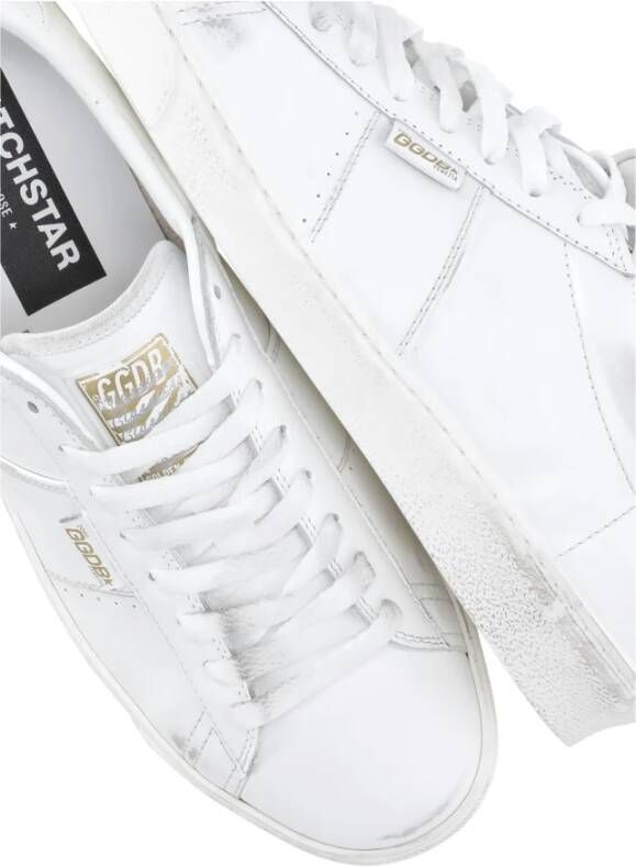 Golden Goose Witte Leren Sneakers met Logo Detail White Heren