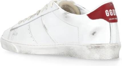 Golden Goose Witte Leren Sneakers met Logodetail White Heren