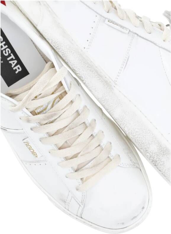 Golden Goose Witte Leren Sneakers met Logodetail White Heren