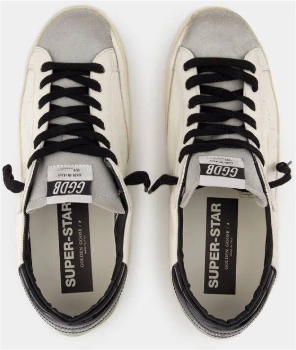 Golden Goose Witte Leren Sneakers met Messing Details White Heren