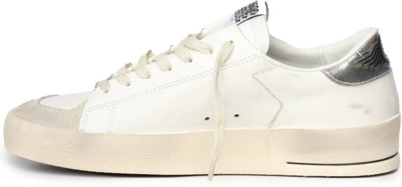 Golden Goose Witte Leren Sneakers met Platte Zool White Heren