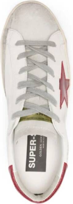 Golden Goose Witte leren sneakers met sterdetail White Dames