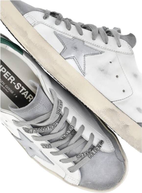 Golden Goose Witte Leren Sneakers met Sterdetail White Heren