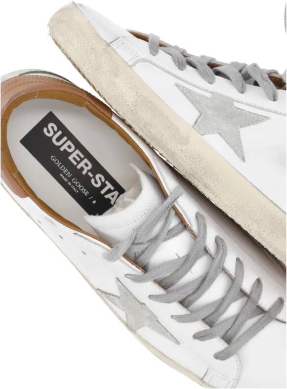 Golden Goose Witte Leren Sneakers met Sterdetail White Heren