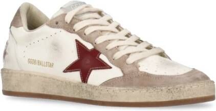 Golden Goose Witte leren sneakers met sterrenlogo Multicolor Dames